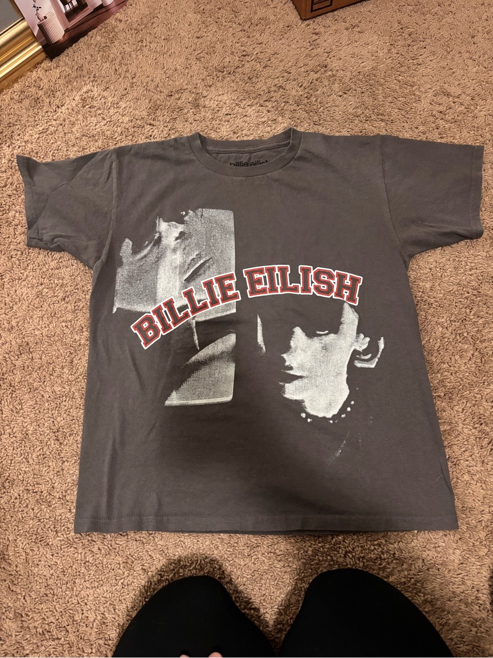 Billie Eilish cotton t-shirt with white graphic